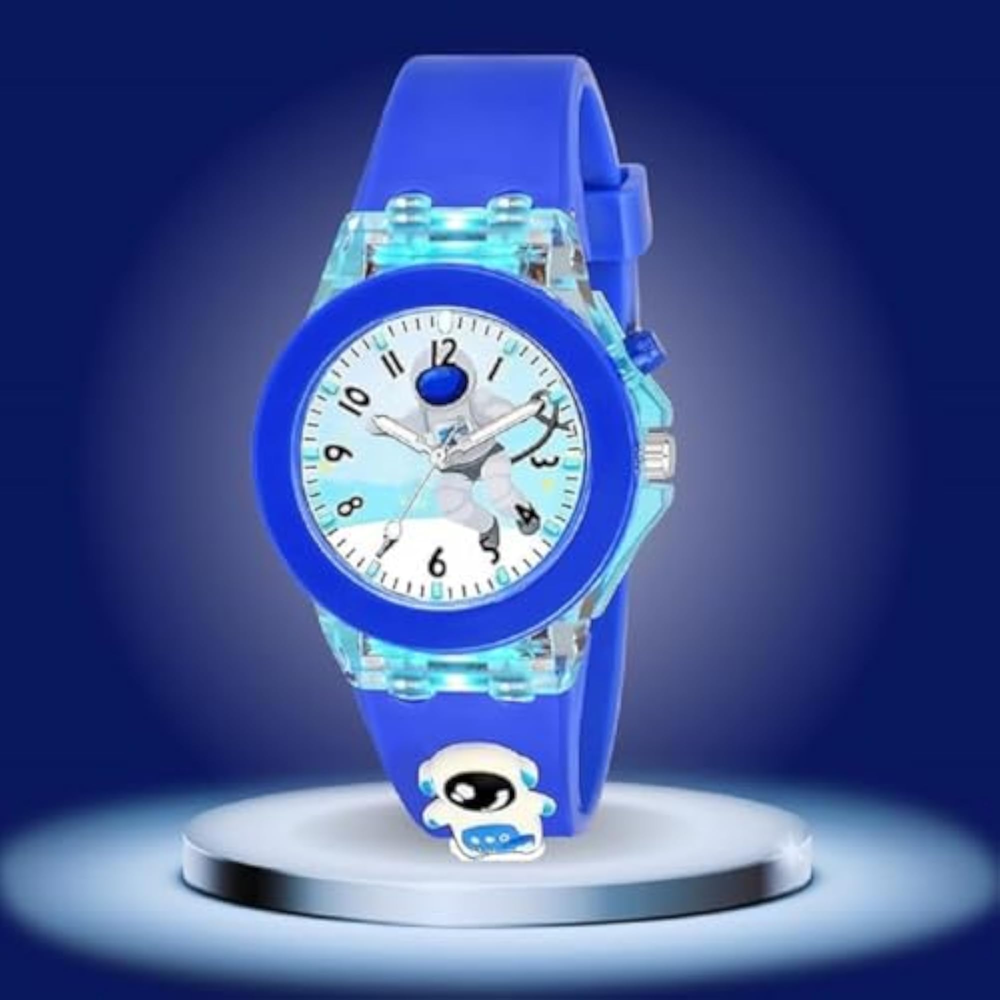 Kids Unicorn Rainbow Analog Watch, Pink Silicone Strap