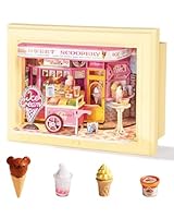 Rolife DIY Miniatur Haus für Erwachsene Wandhängbares Miniatur Puppenhaus mit LED Lichtern Wohnkultur 3D Puzzle Kreatives Geschenk für Erwachsene (Süße Eisdiele)