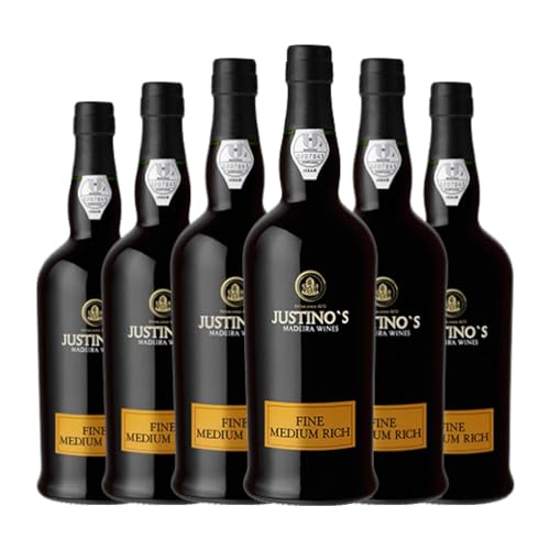 Justino's Madeira Fine Medium Rich Madeira 3 Años 75 cl Vino generoso (Caja de 6 Botellas de 75 cl)
