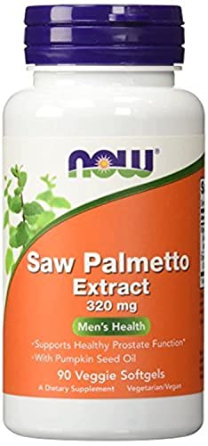 Now Foods Saw Palmetto Extract 320 mg | Standardized with Pumpkin Seed Oil for Prostate Health & Healthy Urinary Tract Function & Mens Wellness Support | 90 Veggie Softgels