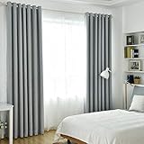 Blackout Vorh?nge:Diese Zarten Und Weichen Vorh?nge Aus Innovativen-gewebe Und Langlebiges Leinen-mischgewebe Mit Schwarzem Garn In Der Mitte Des Vorderen Und Hinteren Gewebes, Die Mindestens 80% Leichte Blockierf?higkeit Gew?hrleisten.je Dunkler Die Farbe,Die Besseren Lichtreduzierungsf?higkeiten.ihnen Ein Besseres Schlaferlebnis bieten.
