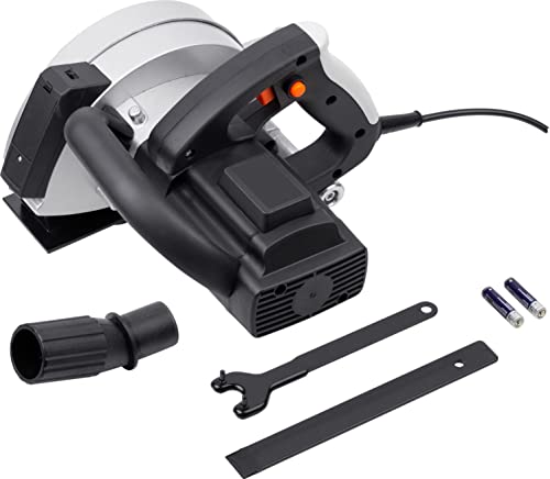 Meister Mauernutfräse 1700W, MMF1700-1 - Inkl. 2 Diamanttrennscheiben Ø 150 mm - Nutbreite bis 29 mm - 40 mm Schnitttiefe - Laser-Markierhilfe / Wandfräse mit Staubabsaugung / Schlitzfräse / 5459170