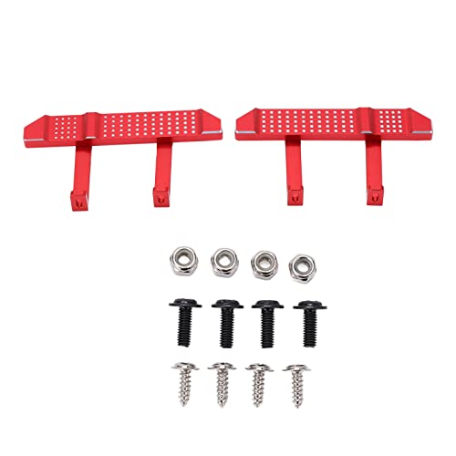 DMLENGOIN Pedal de Metal de aleación de Aluminio, exquisitos Pedales de Placa Lateral, fácil instalación D90 D91 D96 D99 D99S 1/12 RC, actualización de Coche de Escalada (R790R Rojo)