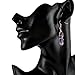 Real Natural Quartz Stone Healing Point Crystal Chakra Dangle Earrings Valentine's day Mother's day Gift (2. Wire Wrap Amethyst)