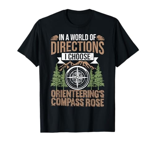 Compass Rose Orienteering T-Shirt — Black, Small