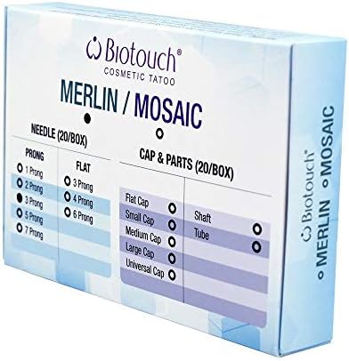 Biotouch 3 Prong ROUND NEEDLES 20 Pieces Deluxe Merlin Machine Permanent Makeup