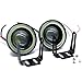 Didieyes 2pcs 3.5in White COB LED Fog Light Projector with White Halo Ring Angel Daytime Running Light DRL Car Driving Lamps(White, 3.5inch)