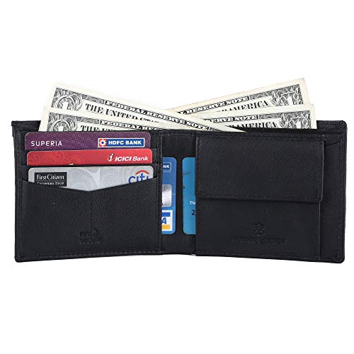 Image of URBAN HYDE Premium Genuine Leather Wallet and Belt Combo for Men | Leather Wallet & Belt Gift Set | Stylish Men's Leather Gift Combo for Birthday, Anniversary, Office & Daily Use | Black