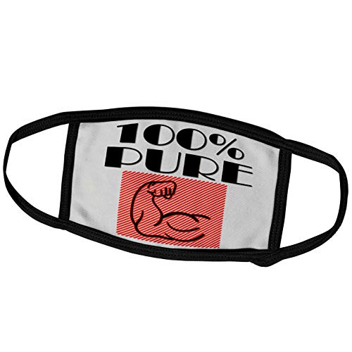 3dRose 100 Percent All Muscles. - Face Mask, 6.3 by 4.0-inch (fm_323181_3)