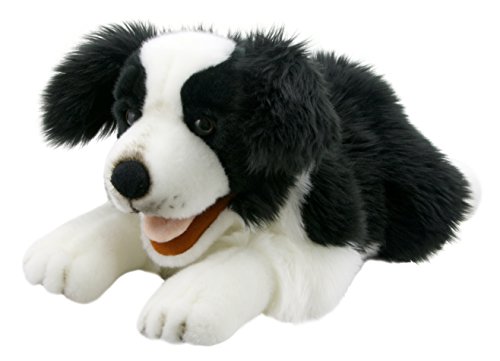 Marionnette chien Border Collie pour le spectacle de marionnettes en famille