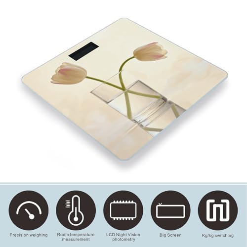 Báscula Digital de Baño BTCOWZRV con Pantalla LCD y Base Antideslizante miniatura 3