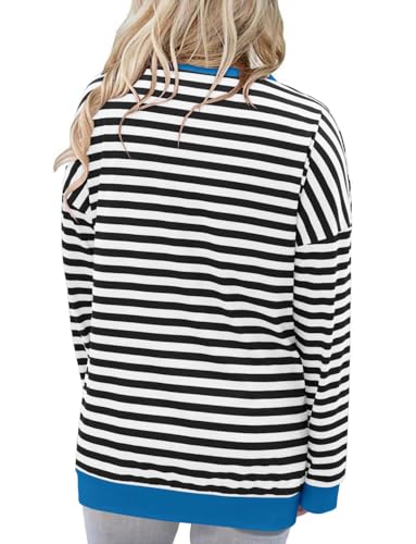 ONLYSHE Womens Crewneck Sweatshirt Casual Loose Fitting Tops Long Sleeve T Shirt