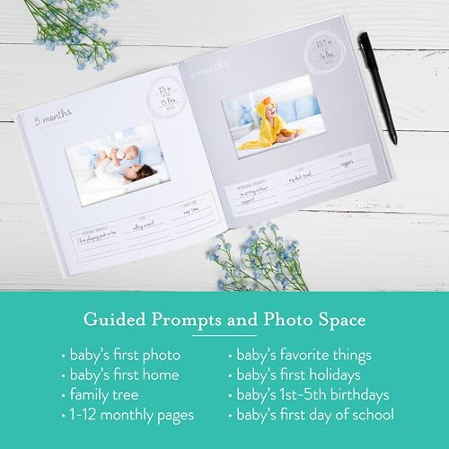 Kate & Milo 95567 Baby’S First Year Baby Memory Journal, Gender-Neutral Keepsake, Baby Milestone Memory Book And Photo Album thumb #2