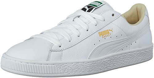 PUMA Men's Basket Classic LFS Fashion Sneaker, White-White,  8.5 M US