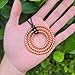 Tensor Rings Copper, 3 Ring Cubit Tensor Pendant, Tensor Rings Set Trio Ra-Mu Viking Sacred Continent Cubit 404Mhz, 443Mhz, 68Mhz Amulet Pendant Energizing Necklace Copper Torus Energy