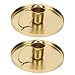 2pcs Golden Iron Plate Candle Holder, Decorative Retro Iron Pillar Candle Plate, Simple Elegant Desktop Scented Candle Stand for Meditation for Spa Weddings Meditation