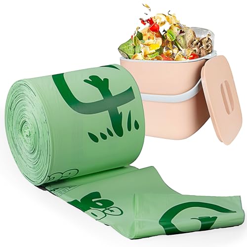6L to 7L x50 Compostable Caddy liners | Extra Thick & Durable | EN 13432 Certified | UK Brand (6L 50 CADDY LINERS)