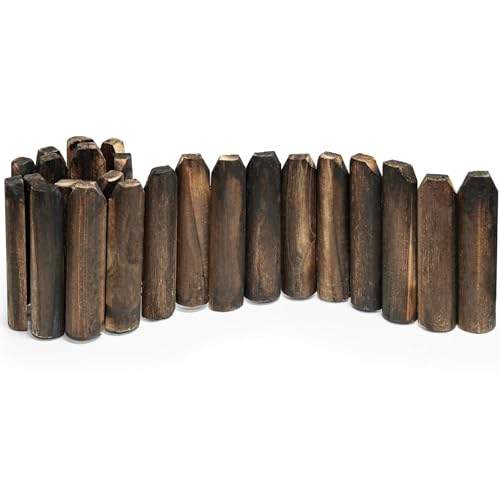 Wood Garden Edging, Wooden Fence Border Decorative...