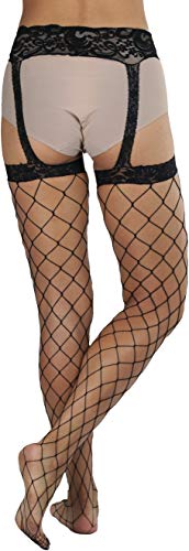Image of ToBeInStyle Women's Attached Garter Belt Suspender Nylon Stocking Pantyhose
