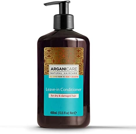 Arganicare Leave in Conditioner for Dry & Damaged Hair Enriched with Organic Moroccan Argan Oil and Shea Butter (13.5 Fluid Ounce)
