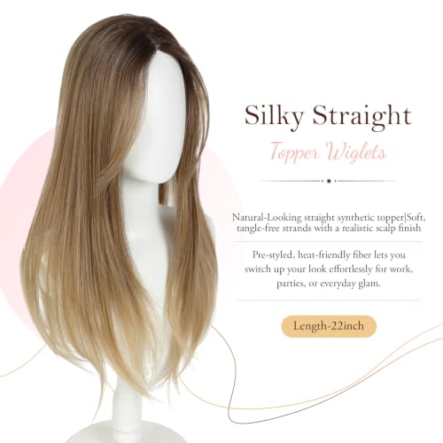 PANEWAY Hair Topper with Layers — 22 Inch Synthetic