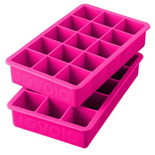 Tovolo Perfect Cube Ice Mold Trays, Sturdy Silicone, Fade Resistant, 1.25