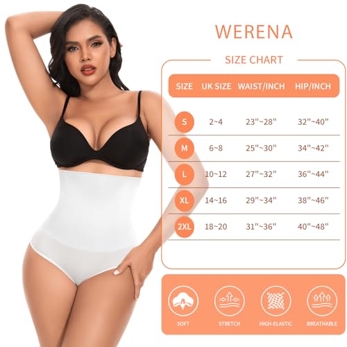 Image of Werena Tummy Control Shapewear Underwear for Women High Waisted Body Shaper Panties Shaping Briefs