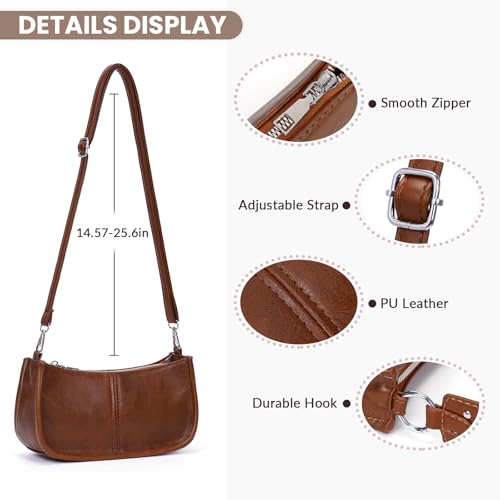 Bolso de hombro para mujer estilo retro pequeño miniatura 5