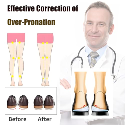 Image of 3 Layer Adjustable Orthopedic Heel Lift for Supination & Over-Pronation Correction Medial & Lateral Heel Wedge Inserts for Knee Pain, Bow Legs