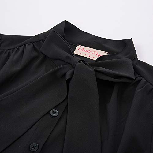 Women Plus Size Tops For Work Vintage Collared Button Down Shirt X-Large, Black #TOP3