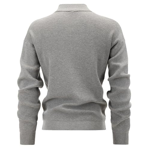 DGHM-JLMY Men's Double Zipper Knit Cardigan Winter Warm High Necked Knitted Cardigans Long Sleeved Sweater Coat2