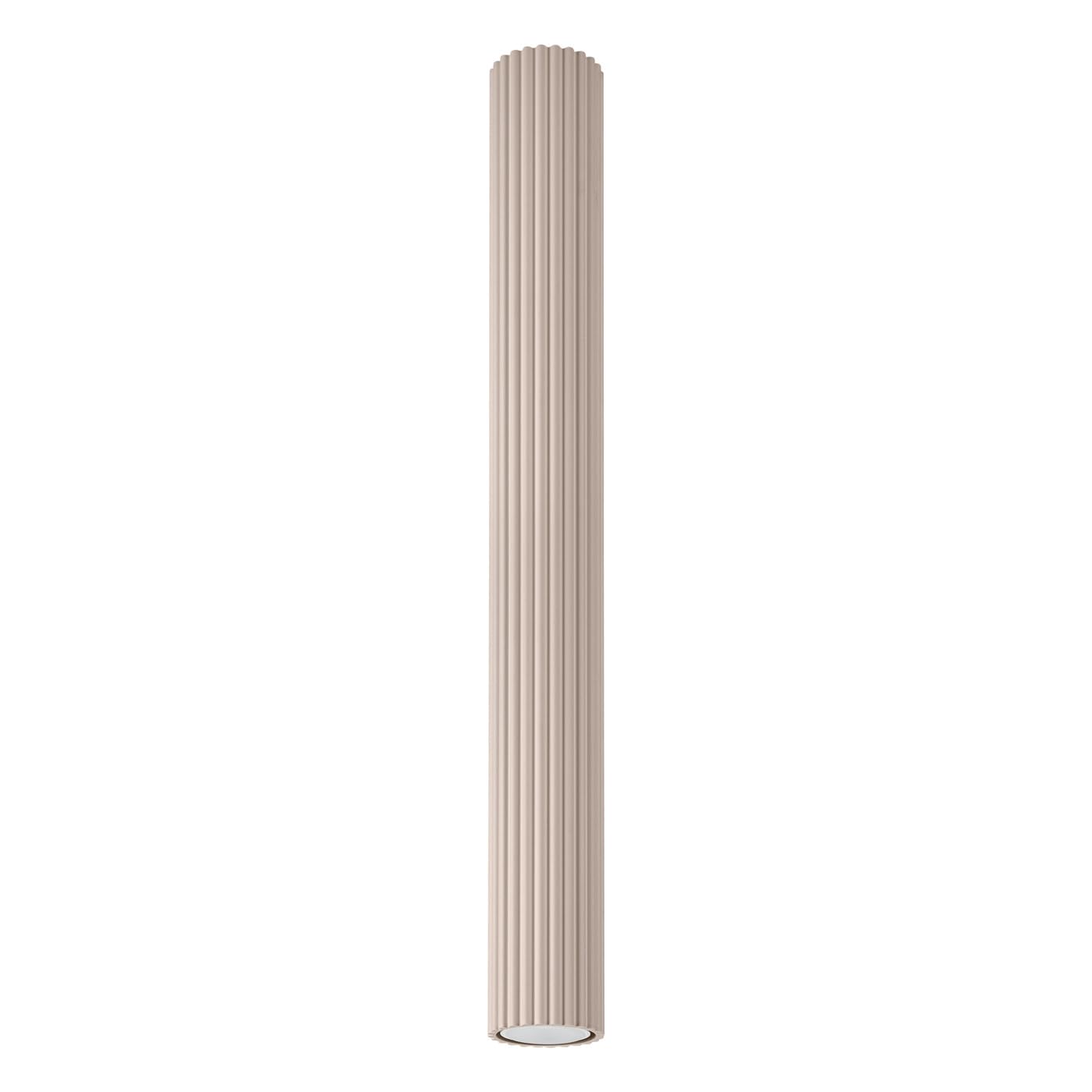 SOLLUX lighting Ceiling Spotlight - LED Ceiling Light in Aluminium - Kitchen Bathroom Bedroom Living Room - 1 Spotlight - 6.5 x 6.5 x 60 cm - Karbon Taupe