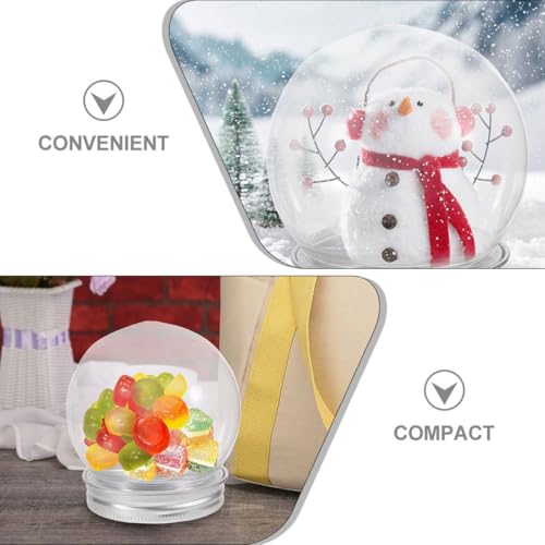 Bolas de nieve de plástico para decoración de Navidad y regalos personalizados DIY 4