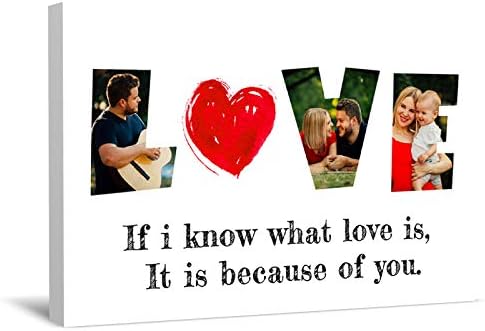 wallart777 Personalized Multi Photo Canvas Wall Art Photo Print with Your Photos Personalized - Canvas Wall Art for Living Room, Bedroom Canvas Prints for Home Decoration (Style-06, 24" x 36")