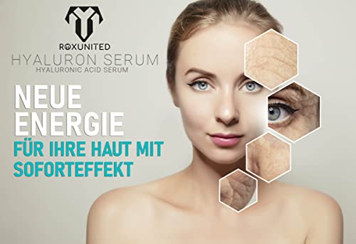 Hyaluronsäure Serum von Roxunited Hochdosiert für intensive Feuchtigkeit