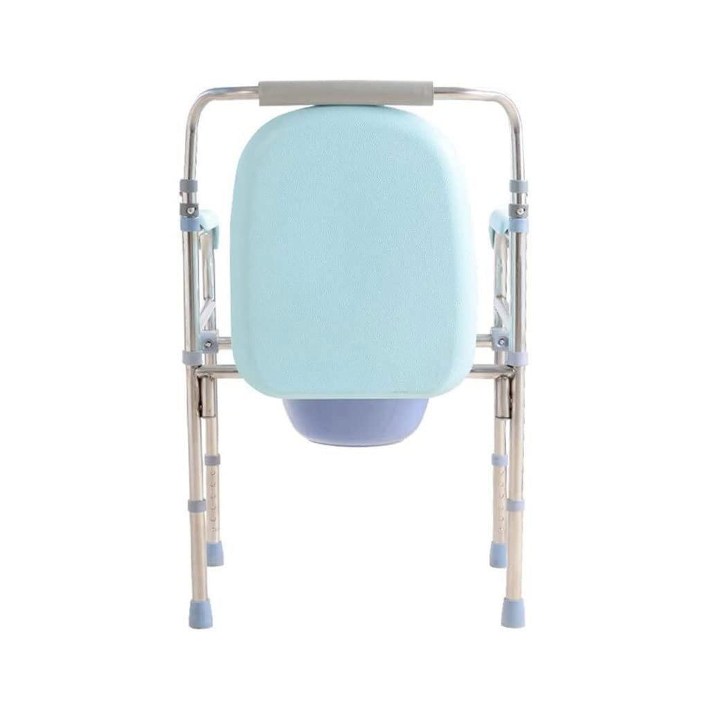 Składana Komoda/Krzesełko Pod Prysznic Camping Folding Commode Przenośne WC Łaźnie Kąpielowe Krzesło prysznicowe z tyłu i ramiona Regulowana wysokość dla kobiet w ciąży Krzesło alternatywne do toalety