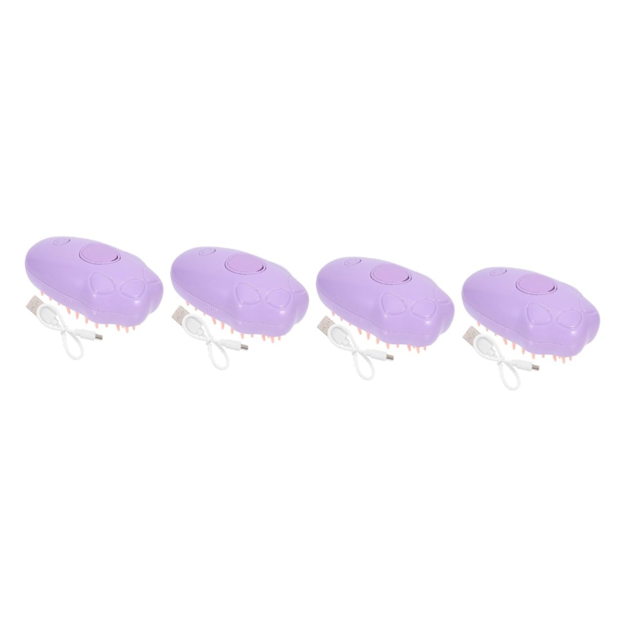 Sosoport 4piezas Cepillo De Vapor Autolimpiante Para Masaje y Eliminación De Pelo Cepillo Para Gatos y Diseño Ergonómico