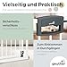 Geuther Türschutzgitter Easylock Plus | Treppenschutzgitter ohne Bohren Breite 68-76 cm | Türgitter Baby Holz-Metall | Kinderschutzgitter beidseitig öffnend | Kindersicherung Tür | Weiß