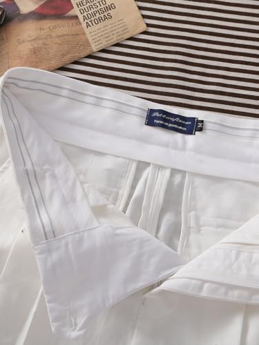 White Pants French Linen Straight Casual Pants Men High Waist Straight Pants Paris Button Adjustment Large Size Customized4