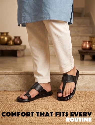 Image of Kolhapuri & Puneri Ethnic Chappal With Super Soft Cushioned Footbed|Ortho & Doctor Comfortable Lightweight Anti-Slip Sole Slipper|Traditional Stylish Ethnic Sandal for MenBB1069