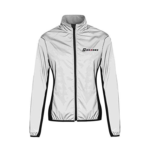 Oszone Black-Cycling and Running Reflective Long Sleeve Jacket-Women¡¯s(XXL)