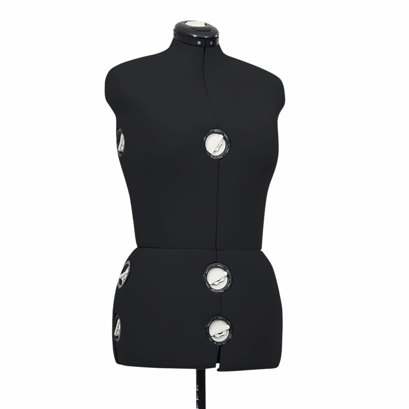Maniquí de Sastre Ajustable para Diseñadores de Moda - Negro, Talla M/40-46
