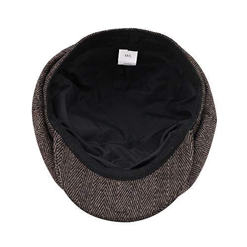 Image of jerague Wool Newsboy Cap for Men Women - Classic Vintage Gatsby Lvy Cabbie Hat Flat Beret Cap