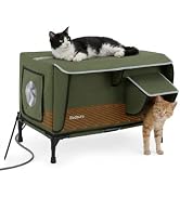 Bedsure ReflexHeat™ Heated Feral Weatherproof Outdoor Cat House Shelter | Premium Graphene Warm C...