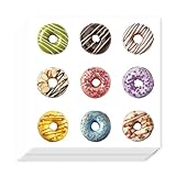 AHANDMAKER 180 Stück Donut Planeraufkleber Selbstklebend Farbenfrohe Dessertaufkleber Für Planer Kalender Scrapbooking Bastelarbeiten Geschenktüten Verschließen Bäckerei & Partydekoration