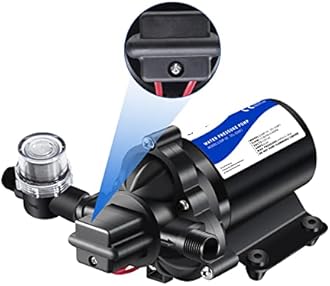 12V DC Self-Priming Water Transfer Pump, 4GPM 45PSI High Pressure Booster Pump for RV, Garden, Marine & Yacht