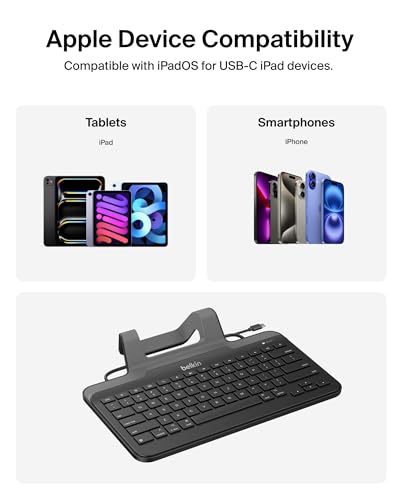 Belkin B2B130 Wired Tablet Keyboard with Stand and Lightning Connector for iPad - image 8