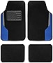 FH Group Car Floor Mats - Carpet Floor Mats for Cars, Universal Fit Automotive Floor Mats, All Purpose Car Floor Mats, Carpet Protector Mat for Most Sedan, SUV, Truck Floor Mats Blue