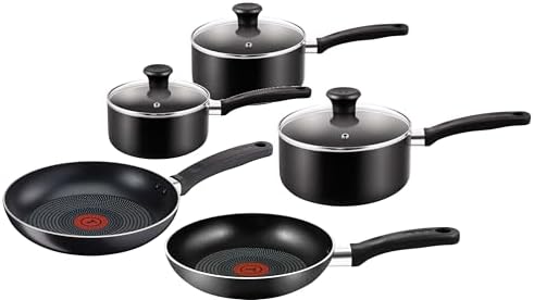 Tefal Essential 5-Piece Non-Stick Cookware Set: 3 Saucepans (16/1...