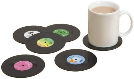 Retro Vinyl Coasters 6-Pack
